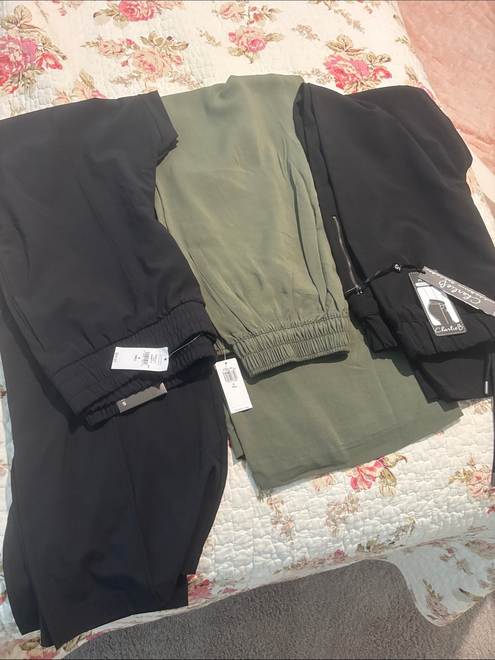 3-Pack Jogger Pants Set — Black & Olive NWT TALL INSEAM